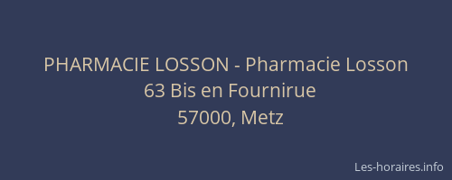 PHARMACIE LOSSON - Pharmacie Losson