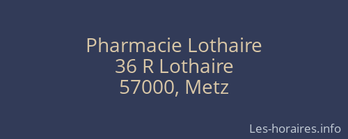 Pharmacie Lothaire
