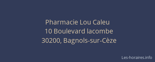 Pharmacie Lou Caleu