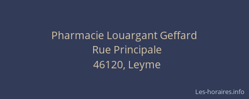 Pharmacie Louargant Geffard