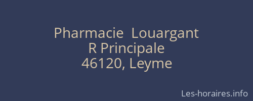 Pharmacie  Louargant