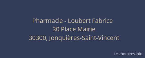 Pharmacie - Loubert Fabrice
