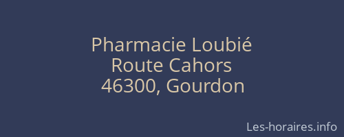 Pharmacie Loubié