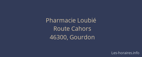 Pharmacie Loubié