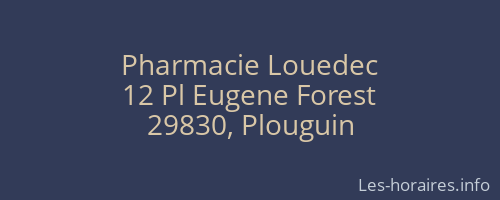 Pharmacie Louedec