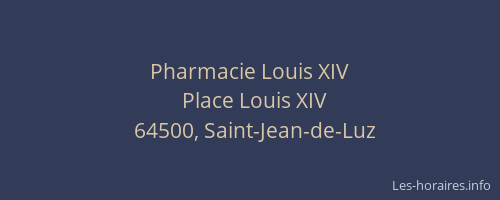 Pharmacie Louis XIV