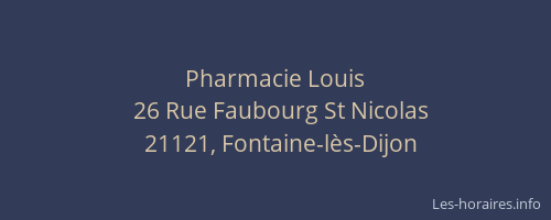 Pharmacie Louis
