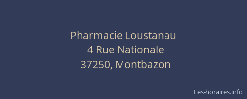Pharmacie Loustanau
