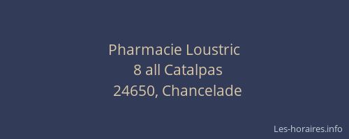 Pharmacie Loustric