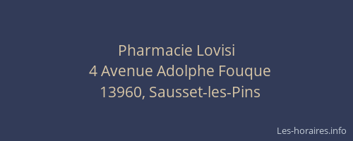 Pharmacie Lovisi