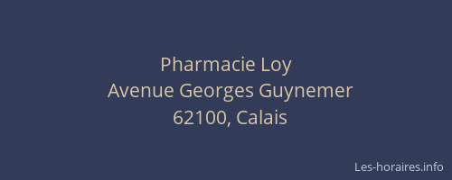 Pharmacie Loy