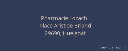 Pharmacie Lozach