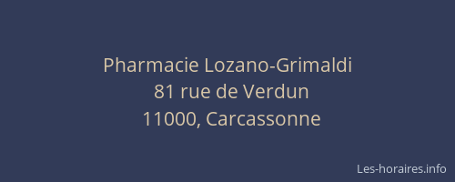 Pharmacie Lozano-Grimaldi