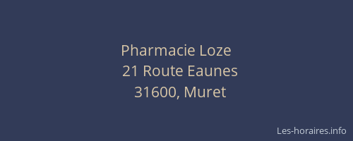 Pharmacie Loze