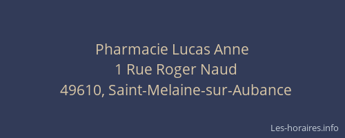 Pharmacie Lucas Anne