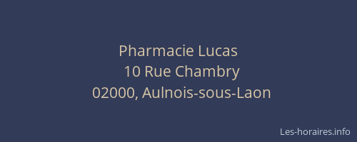 Pharmacie Lucas