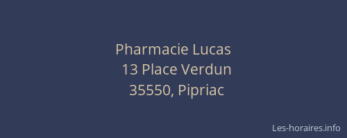 Pharmacie Lucas