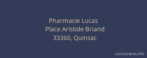 Pharmacie Lucas