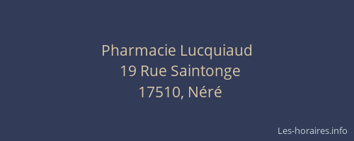 Pharmacie Lucquiaud