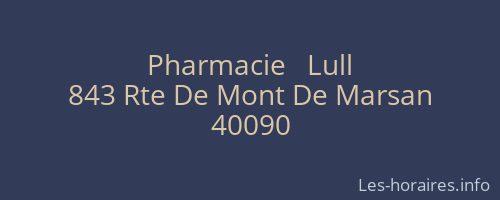 Pharmacie   Lull