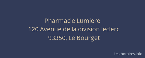 Pharmacie Lumiere