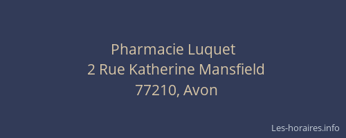 Pharmacie Luquet