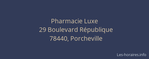 Pharmacie Luxe