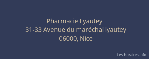 Pharmacie Lyautey