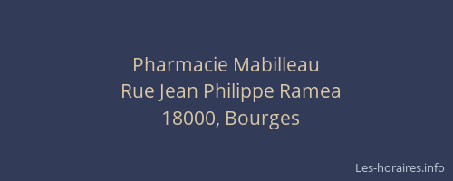 Pharmacie Mabilleau