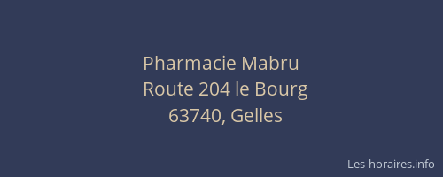 Pharmacie Mabru