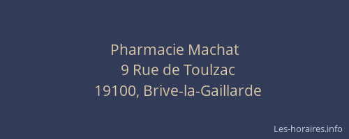 Pharmacie Machat