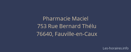 Pharmacie Maciel