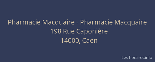 Pharmacie Macquaire - Pharmacie Macquaire