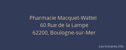 Pharmacie Macquet-Wattel