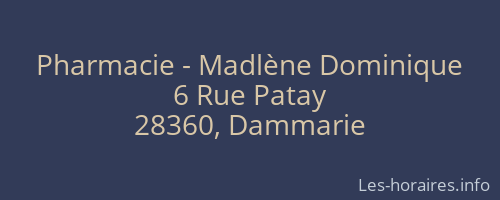 Pharmacie - Madlène Dominique