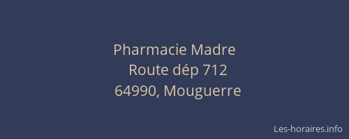 Pharmacie Madre