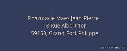 Pharmacie Maes Jean-Pierre