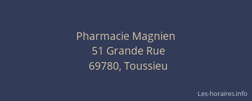 Pharmacie Magnien