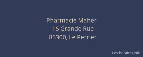 Pharmacie Maher