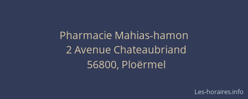Pharmacie Mahias-hamon