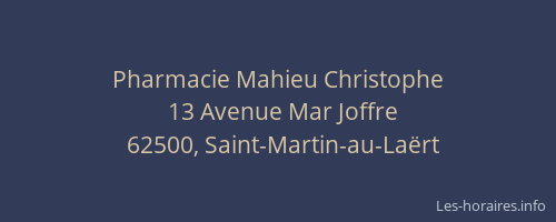 Pharmacie Mahieu Christophe
