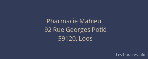 Pharmacie Mahieu
