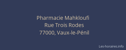 Pharmacie Mahkloufi