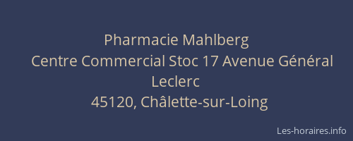 Pharmacie Mahlberg