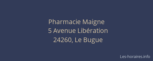 Pharmacie Maigne