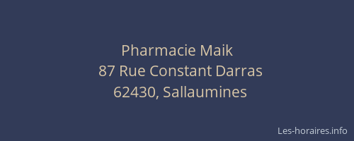 Pharmacie Maik