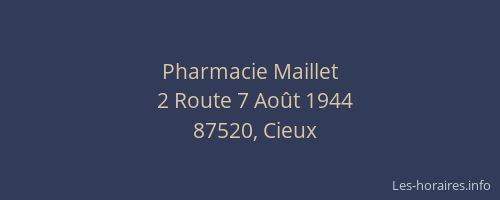 Pharmacie Maillet