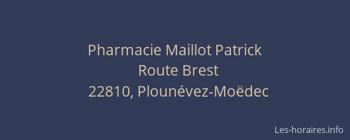 Pharmacie Maillot Patrick