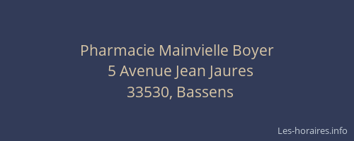 Pharmacie Mainvielle Boyer