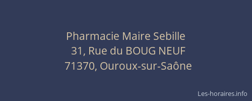 Pharmacie Maire Sebille